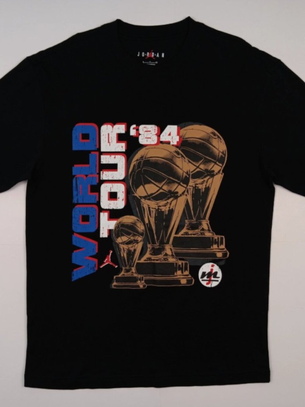 Nike Men's Jordan NC World Tour Graphic Black T Shirt Size Large Short Sleeve